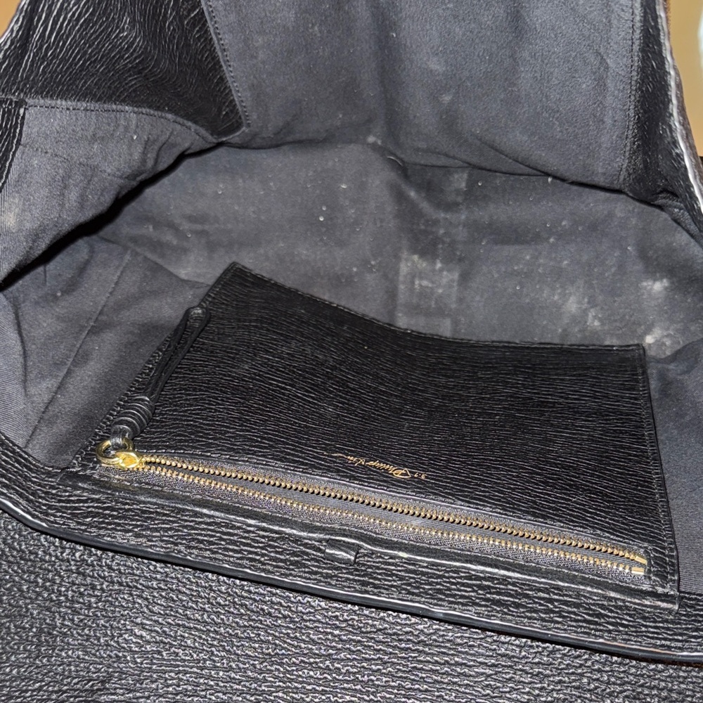 3.1 Phillip Lim Black Satchel with Gold Accents - Picture 7 of 8